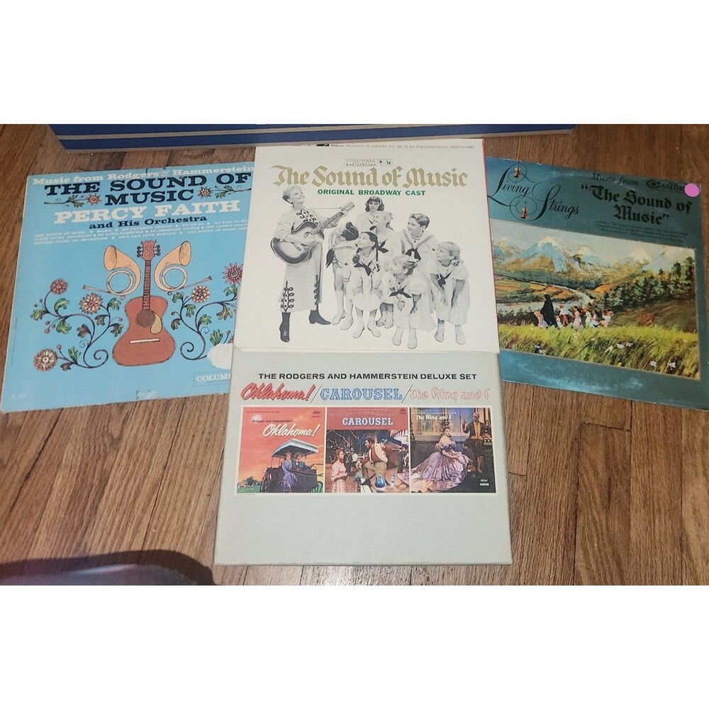 Vintage Rodgers & Hammerstein Vinyl LP Lot - Sound of Music Box Set Bundle